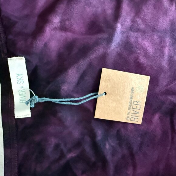 River + Sky Ariel Bias Skirt, Purple Tie-Dye Elastic Waistband, S - Picture 3 of 7